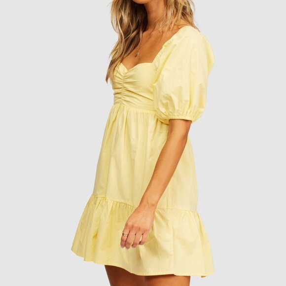 Like NEW Billabong Be Mine Babydoll Dress in Stay Golden Color Sz L ☀️ - Picture 3 of 5